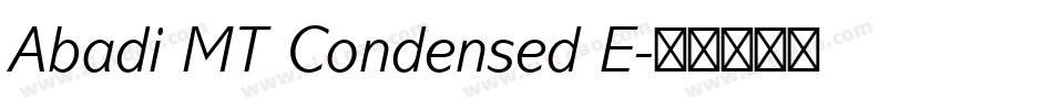 Abadi MT Condensed E字体转换